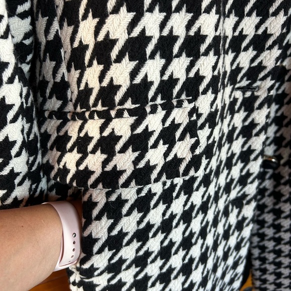 Kate Spade Wool Blend Houndstooth Coat - Picture 2 of 9